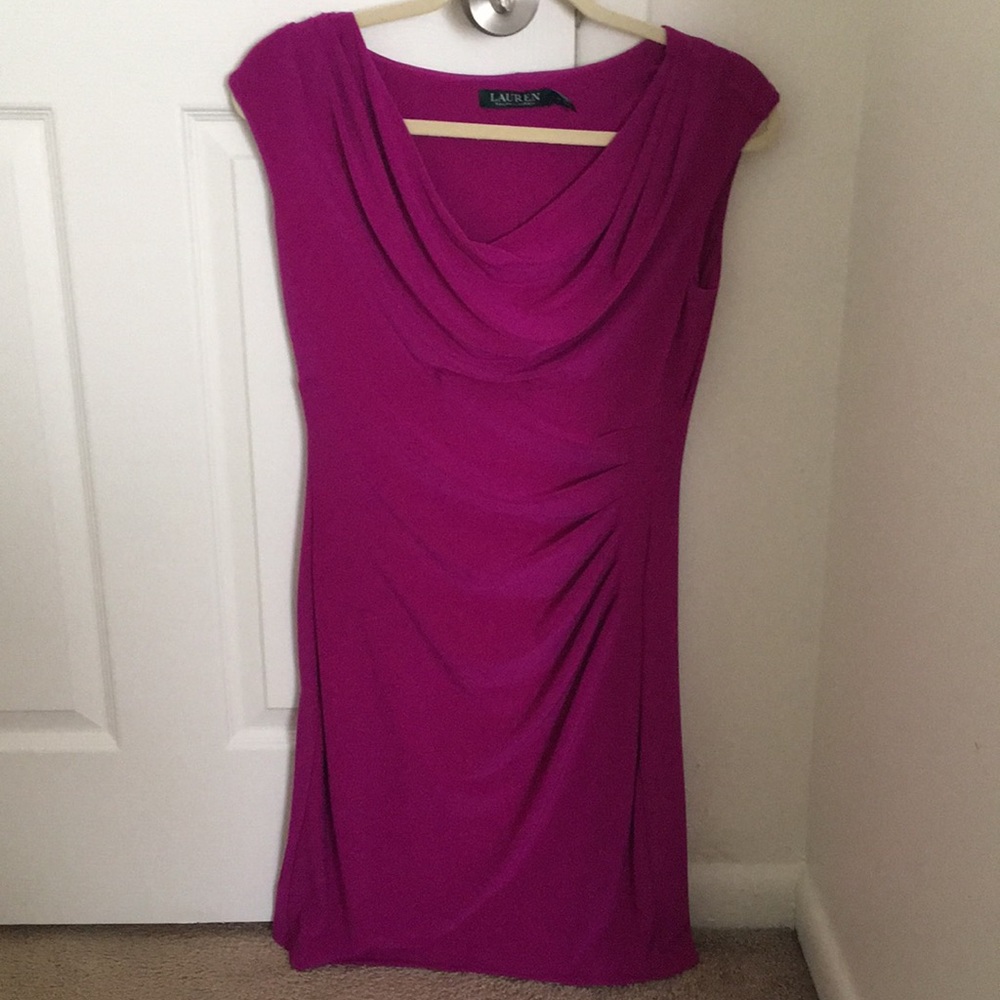 Magenta Ralph Lauren cap sleeve dress. Never worn